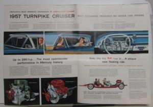 1957 Mercury Montclair Monterey Wagons Turnpike Cruiser Sales Folder Original