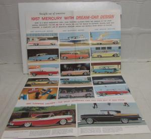 1957 Mercury Montclair Monterey Wagons Turnpike Cruiser Sales Folder Original