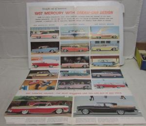 1957 Mercury Montclair Monterey Wagons Turnpike Cruiser Sales Folder Original