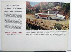 1959 Mercury Voyager Commuter Colonial Park Station Wagon XL Sales Brochure