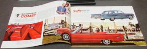 1963 Mercury Comet S-22 Conv Sedan Custom Villager Wagon Sales Brochure XL Orig