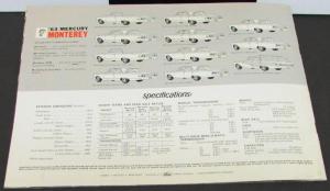 1963 Mercury Monterey S-55 Custom Colony Park Wagon Sale Brochure Oversized Orig