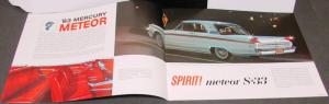 1963 Mercury Meteor S-33 Custom Country Cruiser Wagon Sales Brochure Large Orig