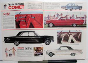 1963 Mercury Comet Meteor Monterey Oversized Sales Brochure Glossy Paper