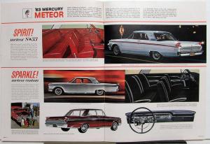 1963 Mercury Comet Meteor Monterey Oversized Sales Brochure Glossy Paper