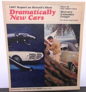 1967 Mercury Cougar Marquis Brougham Cyclone Wagons Newspaper Sup Sales Folder