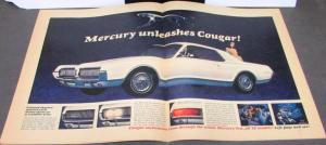 1967 Mercury Cougar Marquis Brougham Cyclone Wagons Newspaper Sup Sales Folder