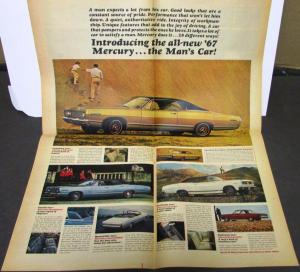 1967 Mercury Cougar Marquis Brougham Cyclone Wagons Newspaper Sup Sales Folder