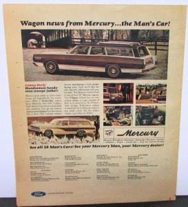 1967 Mercury Cougar Marquis Brougham Cyclone Wagons Newspaper Sup Sales Folder