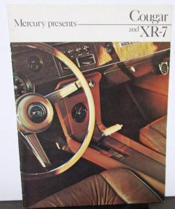 1967 Mercury Cougar XR-7 Sports Car Large Sales Brochure Rare Nice Original