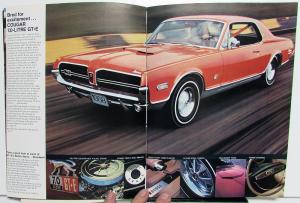 1968 Mercury Cougar XR-7 GT GT-E Sales Brochure Oversized Original