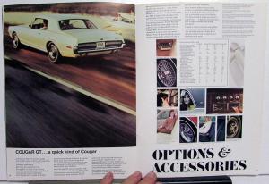 1968 Mercury Cougar XR-7 GT GT-E Sales Brochure Oversized Original