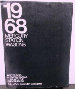 1968 Mercury Station Wagons Colony Park Commuter Montego MX Large Sales Folder
