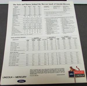 1969 Mercury Marquis Marauder Monterey Oversized Sales Brochure Original
