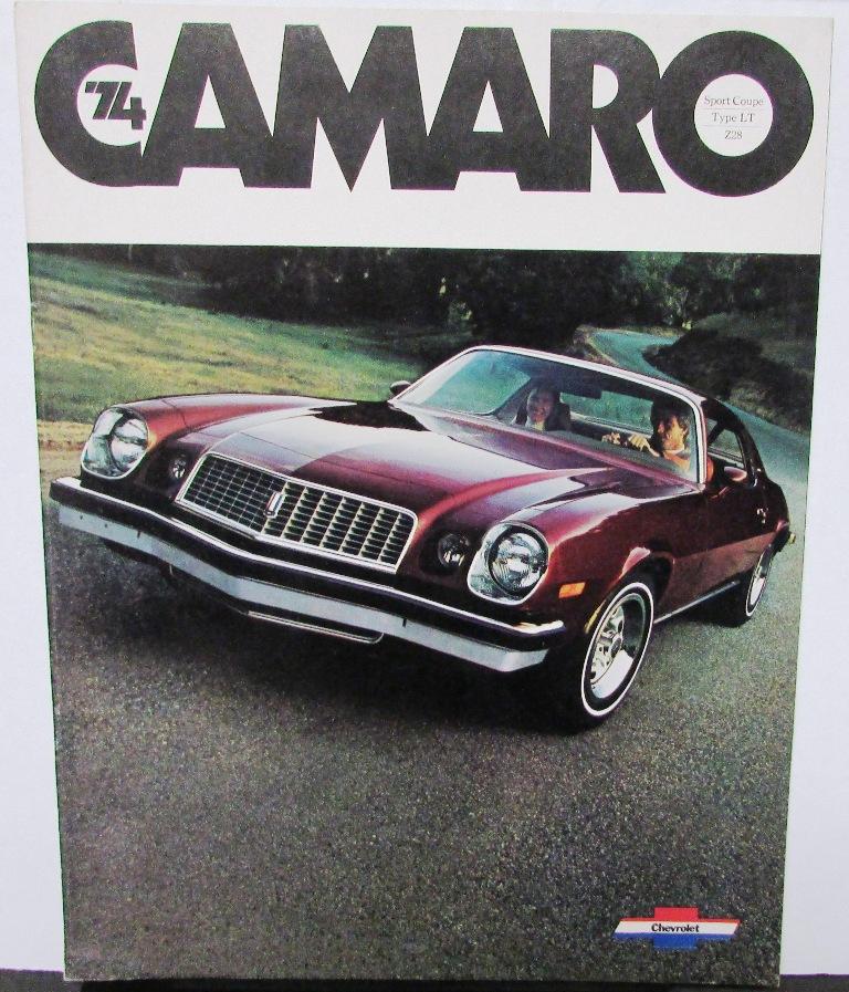 1974 Chevrolet Camaro Sport Coupe LT Z28 350 REVISED Sales Brochure