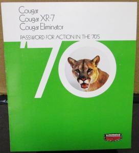 1970 Mercury Cougar XR-7 Eliminator Hardtop Convertible Oversized Sales Brochure