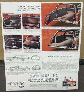 1971 Mercury Marquis Monterey Montego Colony Park Station Wagon Sales Brochure
