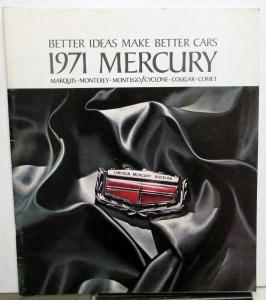 1971 Mercury Marquis Monterey Montego Cyclone Cougar Comet XL Sales Brochure