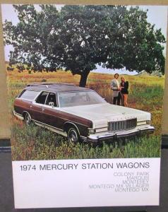 1974 Mercury Station Wagon Colony Park Marquis Monterey Montego Sales Brochure