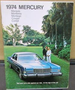 1974 Mercury Marquis Monterey Montego Cougar Comet XL Sales Brochure Original