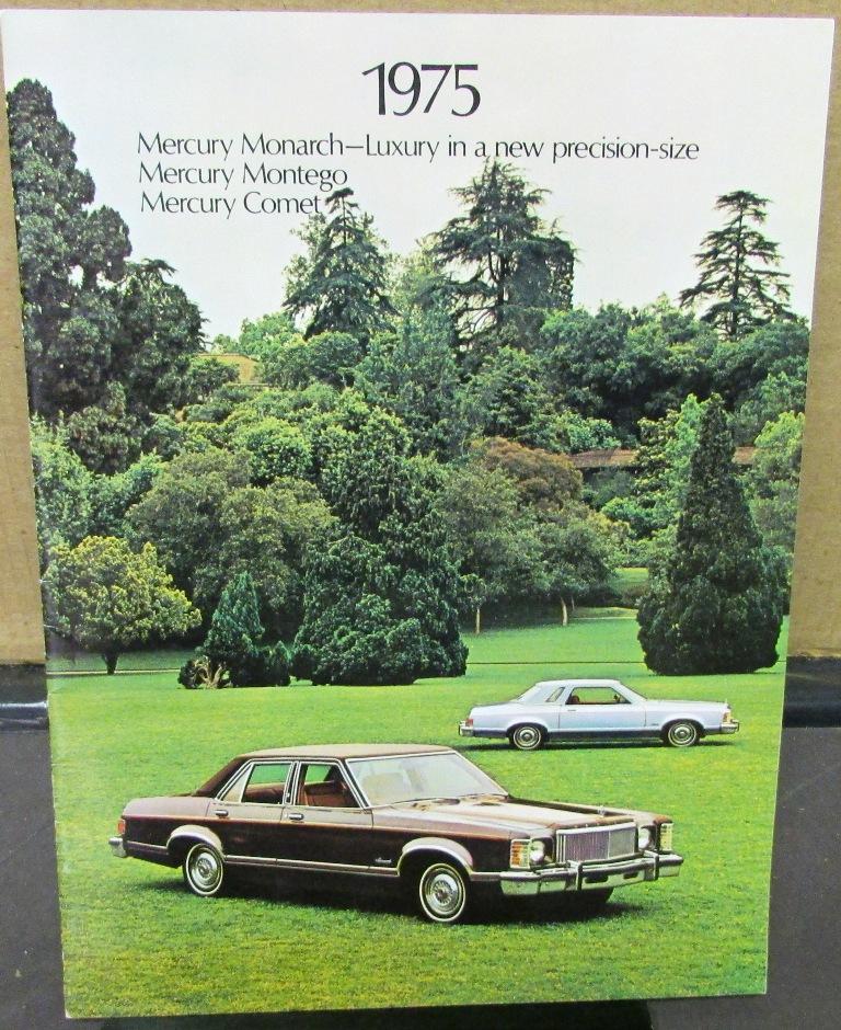 1975 Mercury Monarch Ghia Montego MX Comet GT Large Sales Brochure Original