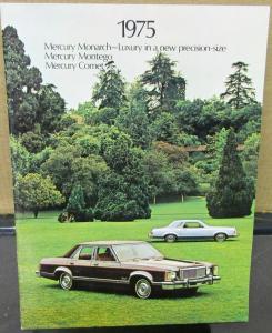 1975 Mercury Monarch Ghia Montego MX Comet GT Large Sales Brochure Original
