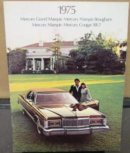 1975 Mercury Marquis Grand Brougham Cougar XR-7 XL Sales Brochure Original