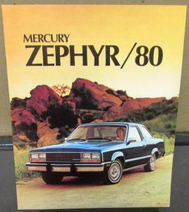 1980 Mercury Zephyr Z-7 Wagon Sedan Ghia CANADIAN Sales Brochure Original