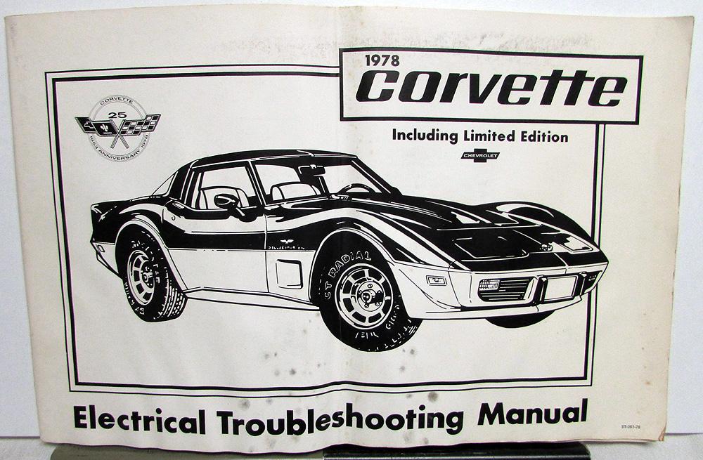 1978 Chevrolet Dealer Electrical Wiring Diagram Service Manual Corvette Repair