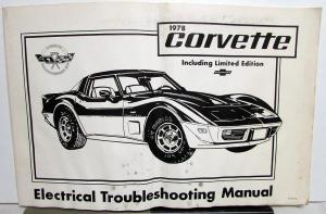 1978 Chevrolet Dealer Electrical Wiring Diagram Service Manual Corvette Repair