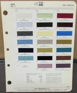 1969 Cadillac Paint Chips PPG Ditzler Auto Finishes Factory Color Sheet Original