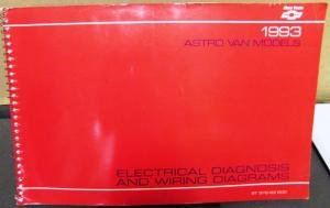 1993 Chevrolet Electrical Wiring Diagram Service Manual Astro Van Repair
