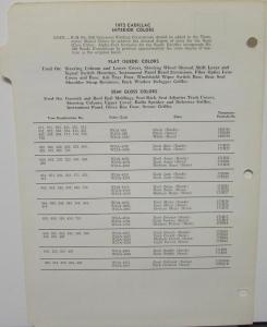 1972 Cadillac Color Paint Chips RM Rinshed Mason Products Original