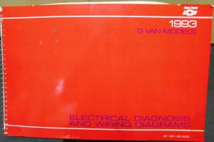 1993 Chevrolet Electrical Wiring Diagram Service Manual G Van Repair
