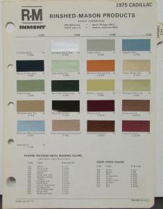 1975 Cadillac Color Paint Chips RM Rinshed Mason Products Original