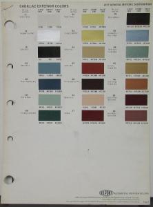 1977 Cadillac Dupont Exterior & Interior Paint Chip Plus 74 75 76 List of Colors