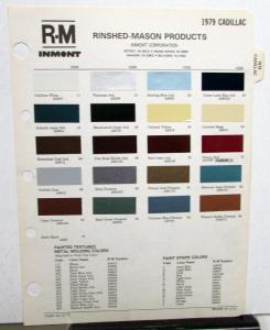 1979 Cadillac Paint Chips Leaflet RM