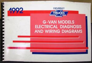 1992 Chevrolet Electrical Wiring Diagram Service Manual G Van Models Repair