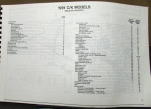 1991 GMC Electrical Wiring Diagram Service Manual Sierra Models Repair