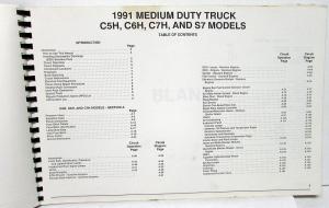 1991 GMC Top Kick Kodiak Medium Duty Electrical Wiring Diagram Service Manual