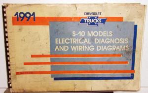 1991 Chevrolet Electrical Wiring Diagram Service Manual S-10 Models Repair