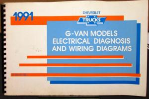 1991 Chevrolet Electrical Wiring Diagram Service Manual G Van Models Repair