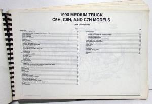 1990 Chevrolet GMC Electrical Wiring Diagram Manual TopKick Kodiak Medium Truck