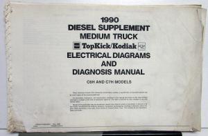 1990 Chevrolet GMC Electrical Wiring Diagram Manual TopKick Kodiak Medium Truck