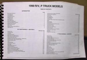 1990 GMC Electrical Wiring Diagram Service Manual Light Truck R/V P Models