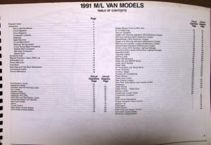 1991 GMC Electrical Wiring Diagram Service Manual Light Duty Safari Truck