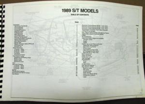 1989 GMC Electrical Wiring Diagram Service Manual Light Duty S/T Truck