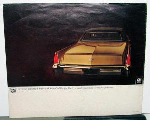 1969 Cadillac Fleetwood Eldorado DeVille Convertible Calais Sales Brochure Orig