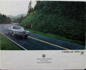 1970 Cadillac Fleetwood Eldorado Deville Calais Sales Brochure Smaller Version