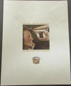 1971 Cadillac Illuminated Vanity Mirror Sales Brochure Folder Original